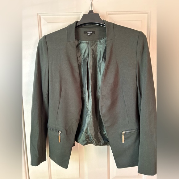 Premise Crop Blazer - Forest Green - Size 10 - Picture 1 of 3